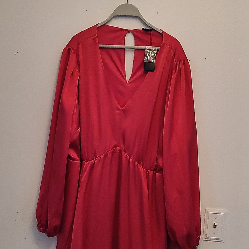 Mini Bubble Charmeuse Babydoll Dress NWT